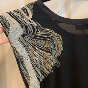 NYC boutique Black Mini Dress with fun sleeve!